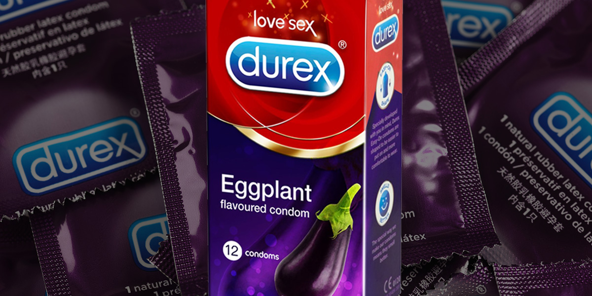 EGGPLANT CONDOM